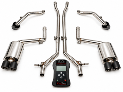 Fabspeed Performance Package WITH Satin Black Tips. Porsche 970 Panamera V6 (2010-2016) - 97004420005 - FS.POR.970V6.ET, FS.POR.970V6.COMPAI, FS.POR.970V6.XP, FS.POR.970V6.MAXB